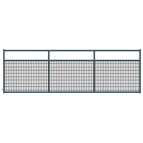 Alligator Brand 14233758 2" x 4" Wire Mesh Black Powder Coated Square Corner 14 ft. Gate