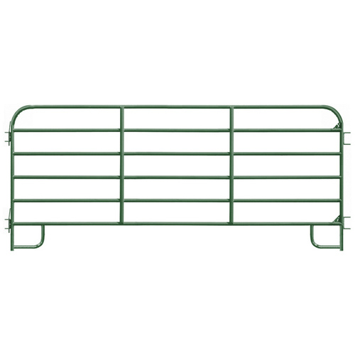 Alligator Brand 6 Bar Green Round Corner 12 ft. Corral Panel