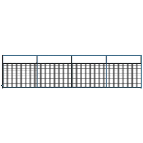 2" x 4" Wire Mesh Black Powder Coated Square Corner 16 ft. Gate