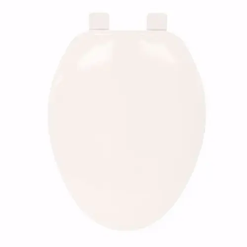 JONES STEPHENS CORPORATION C101100 Aqua Plumb Aqua Plumb CTS380W Elongated Plastic Toilet Seat - White