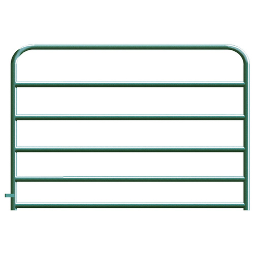 Gate 6-Bar Round Corner 6ft - Galvanized Green