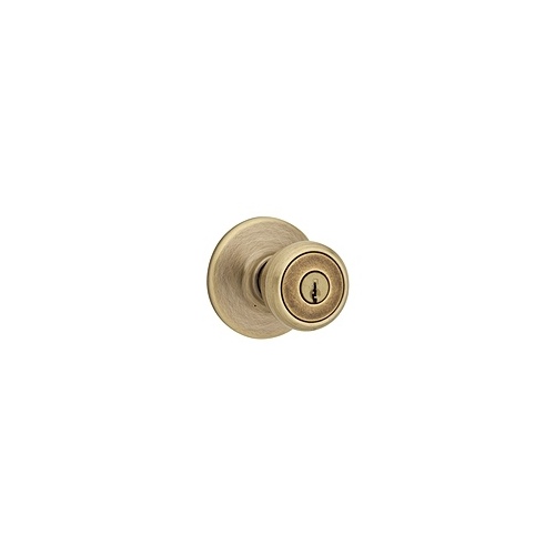 Kwikset 20511435 Door Knob Tylo Keyed Entry - Antique Brass