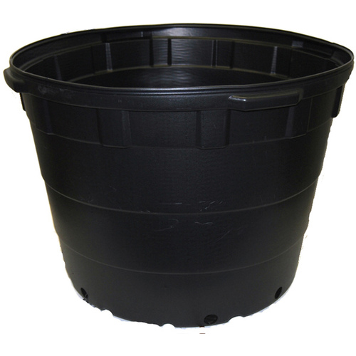 Haviland Plastic Products Co HPP2500-XCP10 25 Gallon Black Plastic Nursery Container Pot - pack of 10