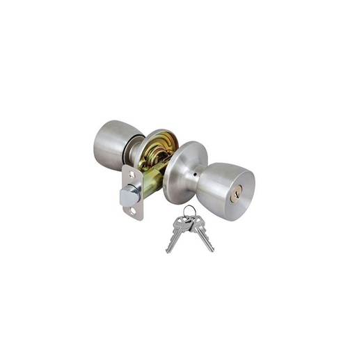 Grip Tight Tulip Entry Lockset - Stainless Steel