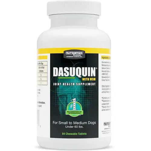 Nutramax Laboratories 086-45021 Dasuquin with MSM Joint Health for Small/Medium Dogs - 84 count