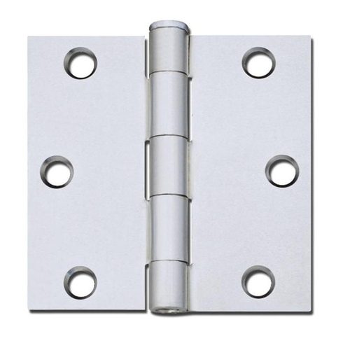 Ultra Hardware 60918-ZINC Door Hinge - Mortise Utility 3" x 3" with Removable Pin - Zinc