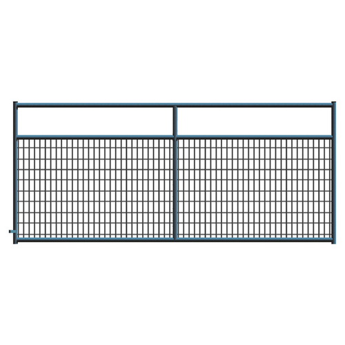 Alligator Brand 14233755 2" x 4" Wire Mesh Black Powder Coated Square Corner 8 ft. Gate