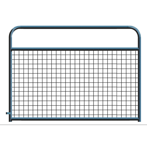 4" x 4" Wire Mesh Black Powder Coated Round Corner 4 ft. Gate