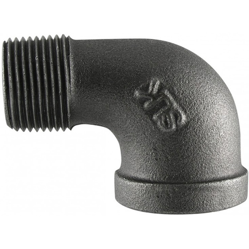 310 SE90-12 90 Degree Street Elbow, Black, 1/2"