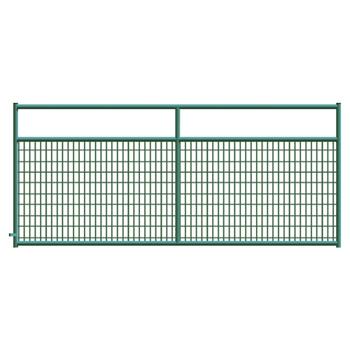 2" x 4" Wire Mesh Green Powder Coated Square Corner 10 ft. Gate