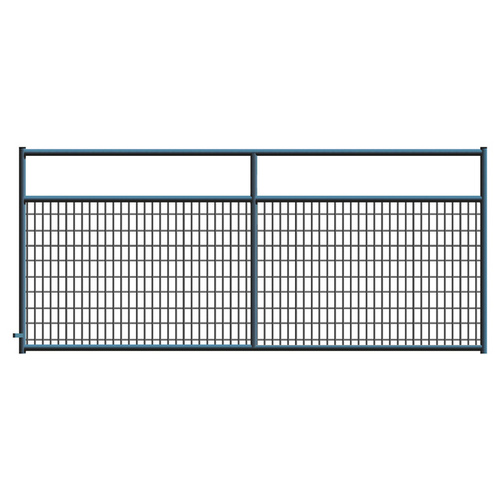 2" x 4" Wire Mesh Black Powder Coated Square Corner 12 ft. Gate