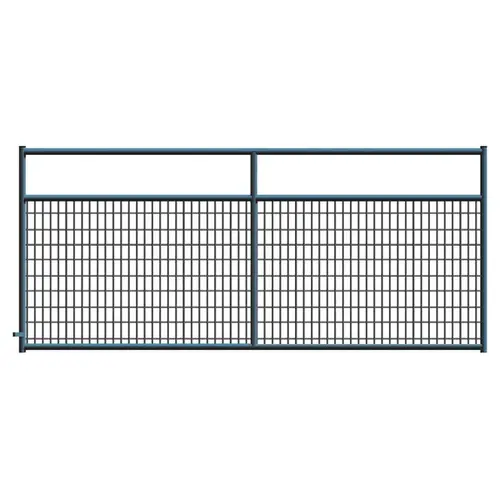 Alligator Brand 14233757 2" x 4" Wire Mesh Black Powder Coated Square Corner 12 ft. Gate