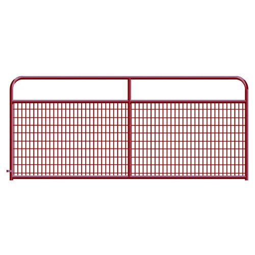 2" x 4" Wire Mesh Red Powder Coated Square Corner 10 ft. Gate