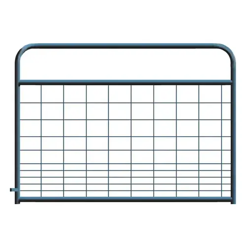 Hog Wire Mesh Black Powder Coated Round Corner 6 ft. Gate