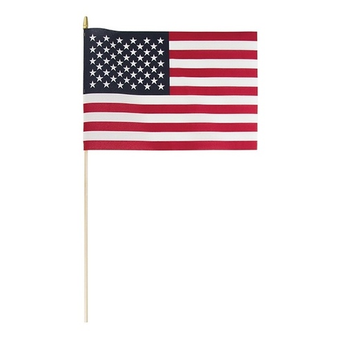 Mutual Dropcloth 67205 USA FLAG 12" x 18" Stick Flag