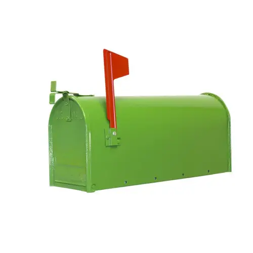 Fulton Standard Textured Galvanized Steel Mailbox - Green