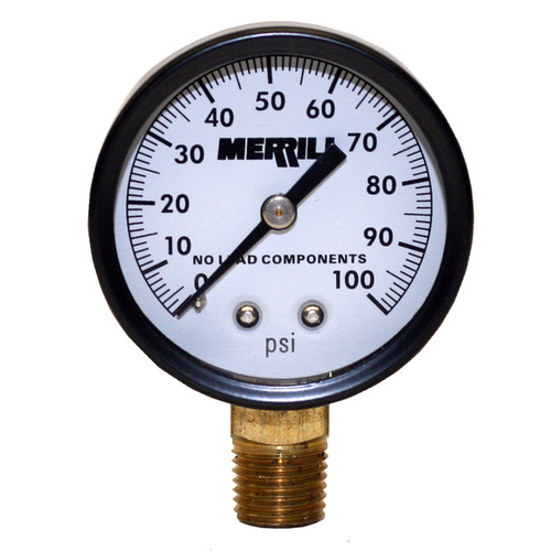 Merrill Oil Filled Pressure Gauge PGLN 100