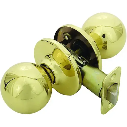 Helena Design Passage Lockset Bright Brass