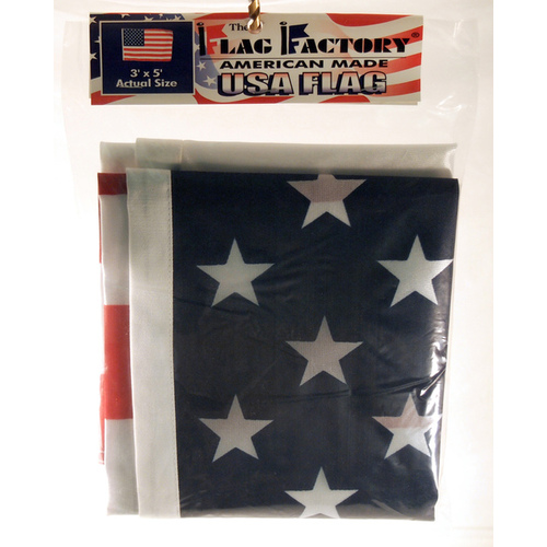 Mutual Dropcloth 69500 Full Size Bright Printed Poly-Knit USA Flag 3' x 5'