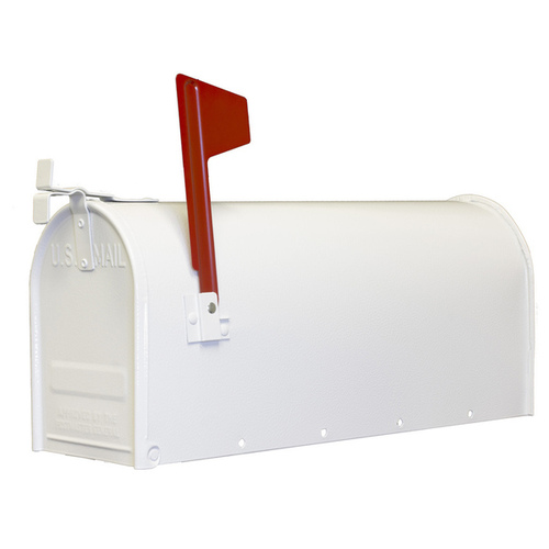 Fulton Standard Textured Galvanized Steel Mailbox - White