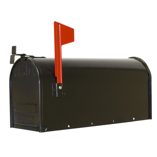 Fulton 1C-BLK Fulton Standard Textured Galvanized Steel Mailbox - Black