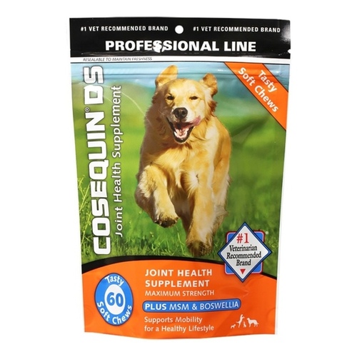 Nutramax Laboratories 086-40714 Cosequin DS Maximum Strength Plus MSM & Omega-3 Soft Chew