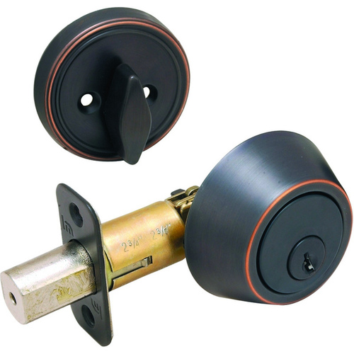 Hardware House 242547 Deadbolt Single Cylinder Classic Bronze