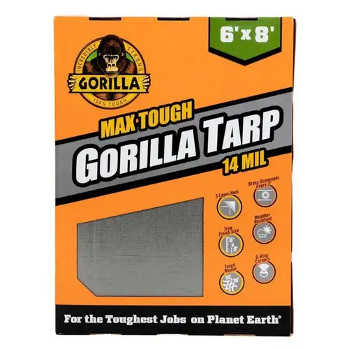 Gorilla Max Silver Tarp - 6 ft. x 8 ft./14 mil./16 x 16 Weave