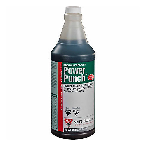 Vets Plus 022-20600 Power Punch High Potency Nutrient Drench 32-oz Bottle