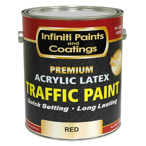 Vinly Acrylic Latex Traffic Paint - Red 1 Gallon