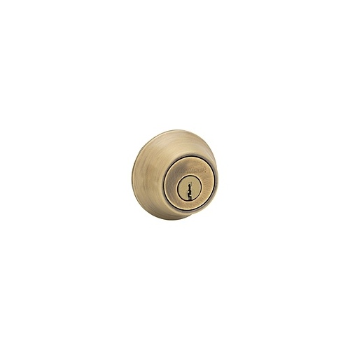 Kwikset 660 Single Cylinder Deadbolt from the 660 Series Polished Brass Keyed 6 Alike