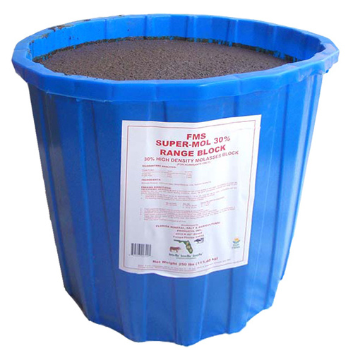 Florida Mineral Salt & Ag Prod 4265 Super-Mol 30P Range Block 30% High Density Molasses Block 200#