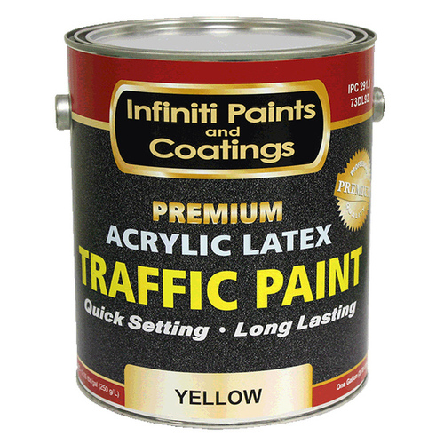 Vinly Acrylic Latex Traffic Paint - Yellow 1 Gallon