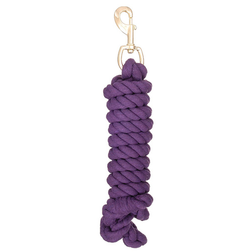 TOUGH-1 COTTON LEAD ROPE WITH BRASS SNAP - PURPLE