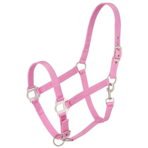 JT International Dist. Inc. 50-2011-11-0 TOUGH-1 SATIN HORSE HALTER WITH SNAP - PINK