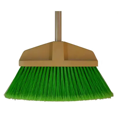 Bruske Products 5604-12 Broom 12" Fine Fiber with Vinyl Coated Steel Handle