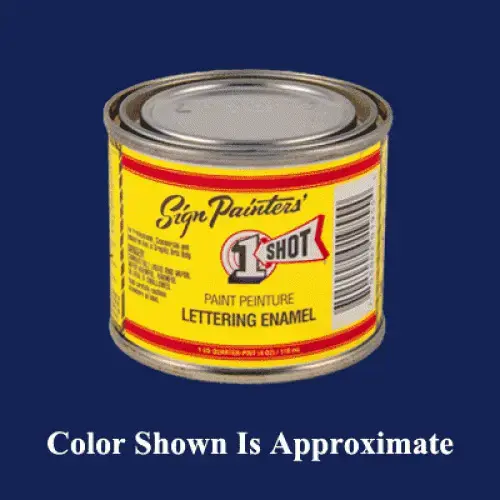 1 Shot Paints 158-L One Shot Lettering Enamel - Dark Blue - 1/2 Pint