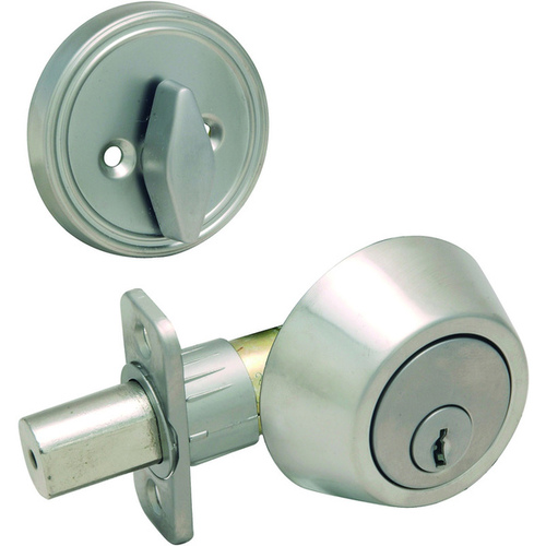 Deadbolt Single Cylinder Satin Nickel