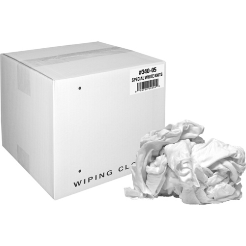 Intex DIY Inc 7402-05-PC Special White Knit Wiping Rags - Box