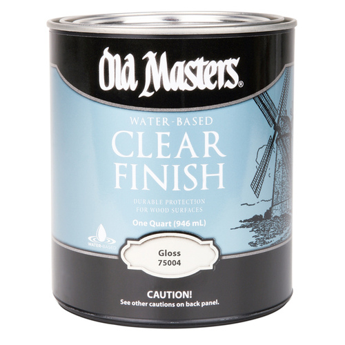 Old Masters 75004 H20 Water-based Clear Finish Gloss 1 Quart