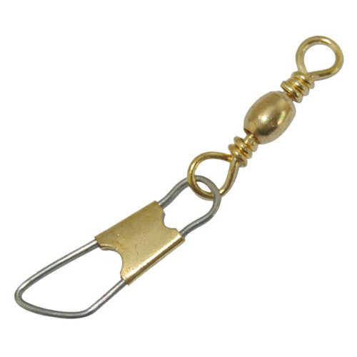 Barrel Swivel with Safety Snap Size-7 Brass