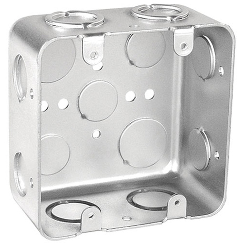 Switch Box Steel 2-Gang Square 2-1/8" Deep