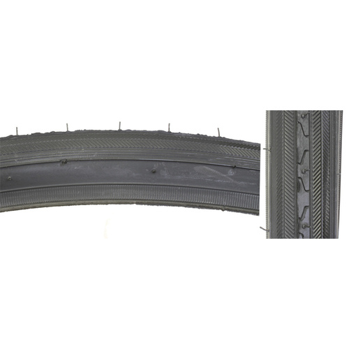 JB Importers, Inc 5902 Bicycle Tire 27" x 1.25" with Raised Center - Black