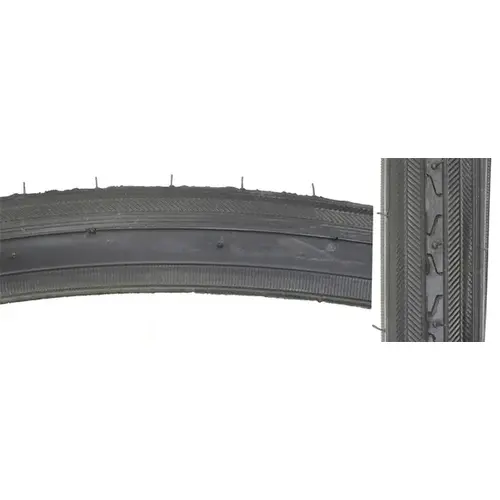 JB Importers, Inc 5902 Bicycle Tire 27" x 1.25" with Raised Center - Black