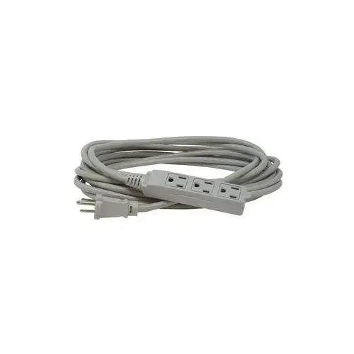 Coleman Cable 10610128 Bright Way Tri-Tap Outlet Cord - 15 FT