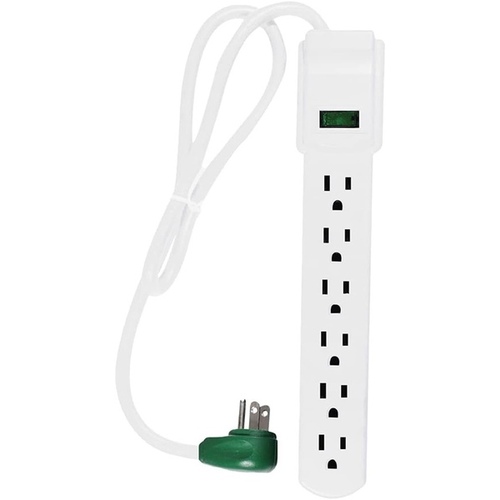 GoGreen Power GG-16103MS Surge Protector 6-Outlet 90-Joules - White