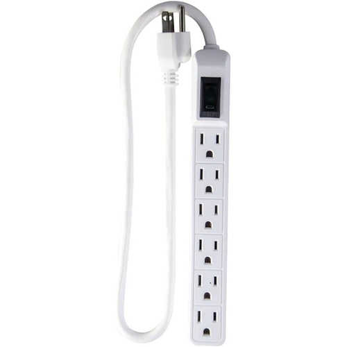 6-Outlet Power Strip, 15amp Circuit Breaker-1875 Watts 160-Joules