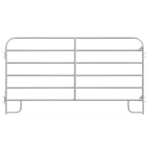 Alligator Brand 6 Bar Heavy-Duty Galvanized Round Corner 10 ft. Corral Panel