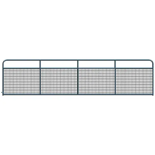 Gate Wired (2x4) Round Corner 18ft - Galvanized Black