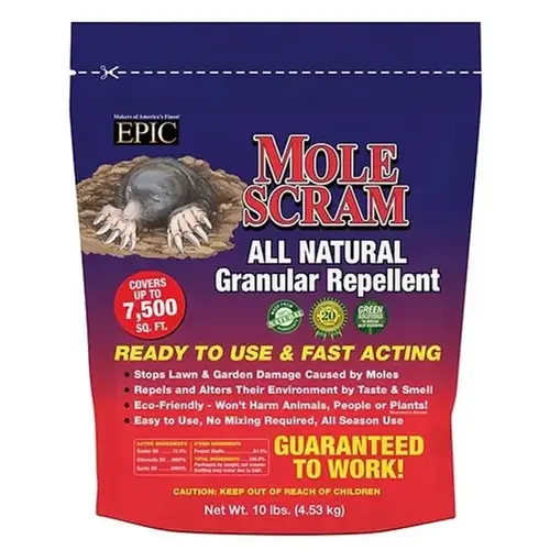 Epic - Scram 13871525 MOLE GRANULAR REPELLENT 12010 10lb Resealable Bag